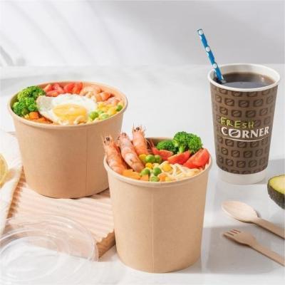 China Customized Recyclable Disposable Thick Frozen Yogurt Paper Bowl Gelato Rolls Paper Bowls Eco Friendly Takeaway Packs for sale