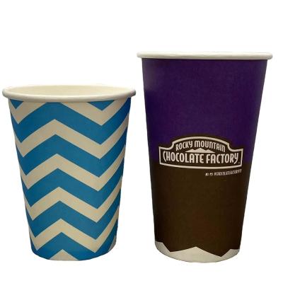 China Factory Price 100% Disposable Biodegradable Packaging Ice Cream Paper Cup Environmental Friendly Reuse Hot Paper Cup for sale