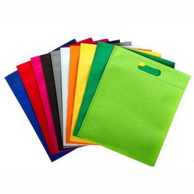 China Factory direct wholesale portable foldable low price ultrasonic carry bag d flat cut non woven bag for sale