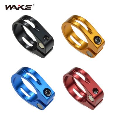 China Aluminum Alloy Bicycle Seat Tube Clamp 31.8 Mm 35 Mm Aluminum Alloy Seat Tube Clamp Easy To Disassemble, WAKE Seat Tube Clamp for sale