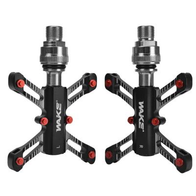 China WAKE Folding Waterproof Bike Pedal Quick Release Aluminum Alloy MTB Road Bicycle Pedal Bearing for sale