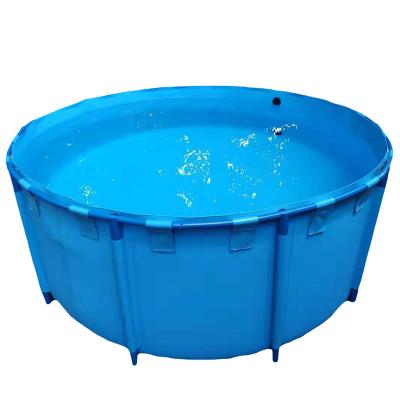 China Good Quuality Sustainable Square Shape Various Sizes Tarpaulin Foldable Plastic Large Fish Ponds For Koi Fish for sale