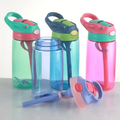 China Factory New Product Viable Logo Children's Tritan BPA Free Custom Made BPA Free Water Bottle Kids Bottle With Silicone Straw for sale