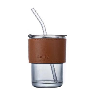 China 450ml Sustainable Custom Logo BPA Free Food Grade Eco - Friendly Glass Coffee Mug for sale