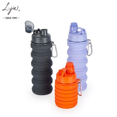 China Viable hot sale silicone collapsible sports collapsible water bottle for wholesale for sale