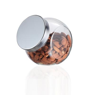 China Sustainable Manufacturers Wholesale 450ml Glass Spice Jars Candy Cookie Storage Container for sale