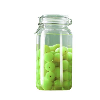 China High Quality Food Container Viable Widely Used Lead Free Glass Sealed Glass Jar for sale