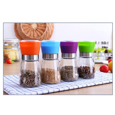 China Viable Manual Body Salt Pepper Mills Pepper Grinders With Glass Home Use Spice Grinder And Pepper Grinder for sale