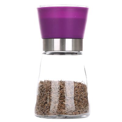 China Hot Selling Manual Pepper Mills Glass Pepper Grinder Pepper Mill Salt Freshness Preservation Spice Grinder for sale