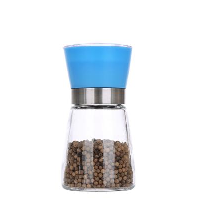 China Hot Selling Freshness Preservation Manual Pepper Grinder Mill Salt Pepper Mills Glass Pepper Grinder for sale