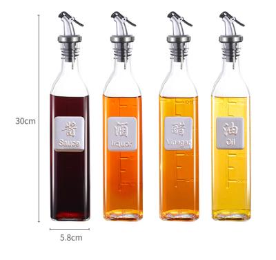 China Leakproof Flavoring Bottles Freshness Preservation Glass Container Edible Oil Bottle A Group for sale