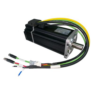 China Drip-proof 750w 48V DC 2.4Nm EtherCAT integrated low voltage 3000rpm servo motor with driver and encoder for sale