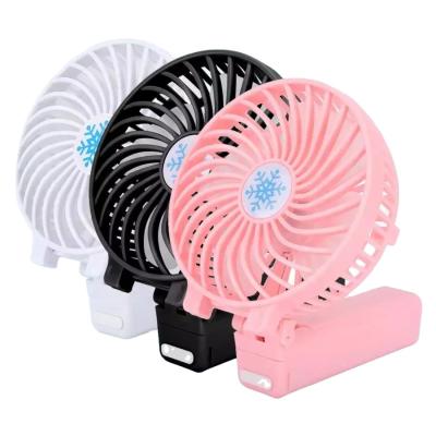 China Super Cooling Fan 3 Gears Sports Fan Quiet Mini Cooler Portable Adjustable Foldable Handheld Fan Rechargeable Fan With Light for sale