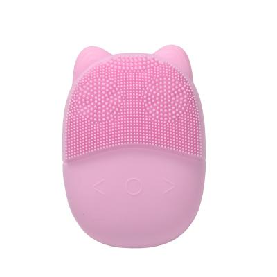 China Acne Treatment Ultrasonic Silicone Detergent Facial Brush Deep Cleansing Blackhead Beauty Instrument Soft Exfoliating Facial Removal Beauty for sale