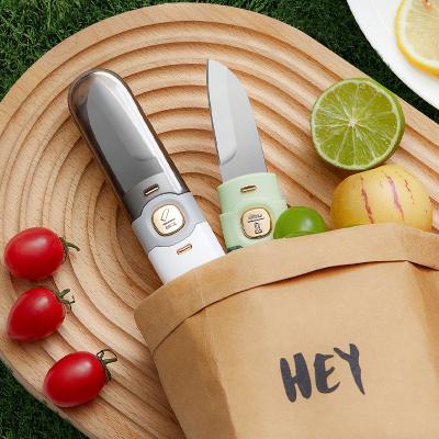 China 18.9*3.5CM Multifunctional 2 In 1 Stainless Steel Fruit Knife 77g for sale