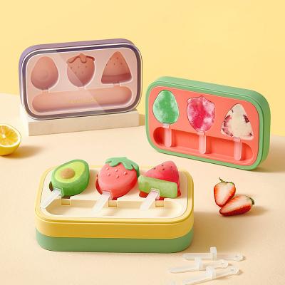 China DIY Kids Cute Shapes Ice Cream Popsicle Molds Ice Cream Making Mould Odorless for sale