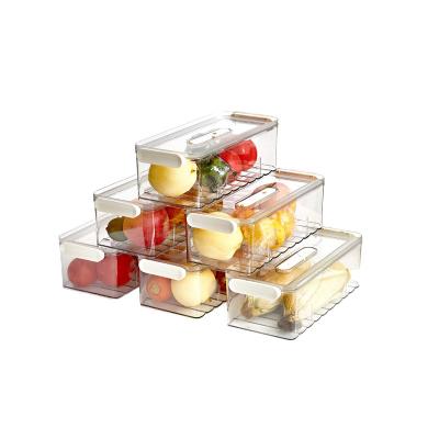 China Kitchen fresh refsaver Clear Fridge Food Storage Containers Stackable for sale