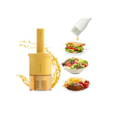 China Spill Proof 300ml Barbecue Bbq Oil Bottle Silicone Oil Brush Bottle for sale