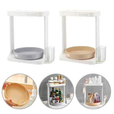 China Pull-out Detachable 360 degree Rotating Kitchen Shelf Multi-purpose Seasoning Rack Turntable for sale