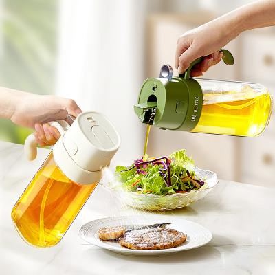 China 2 In 1 Olive Oil Bottle Spray Dispenser Bottle for Cooking with Fine Mist Nozzle for sale