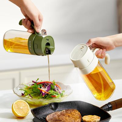 China 2 In 1 Pour Oil Mister for Air Fryer Salad Frying 550ml Olive Oil Dispenser Bottle for sale