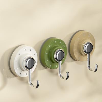 China New Design Reusable Wall Hanging ABS Shower Hooks Strong Adsorption Vacuum Suction Cup Hooks for sale