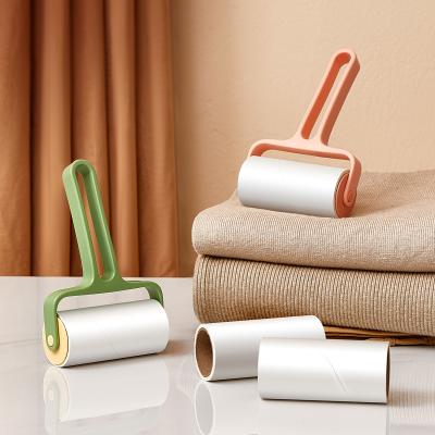 China Tearable Roll Paper Sticky Roller Dust Wiper Pet Hair Clothes Carpet Tousle Remover Replaceable Home Cleaning Brush Accessories for sale