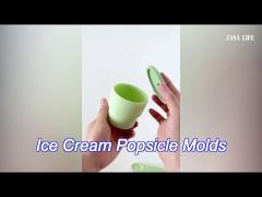 2 in1 cup shape silicone ice cream popsicle molds popsicle stick molds