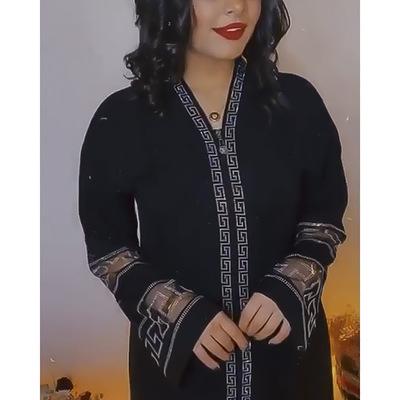 China Hot Selling Muslim Long Dress Muslim Rhinestone Zipper Dress Black Prayer Dress Women Long Dress Plus Size Robe Longue Femme Muslim for sale