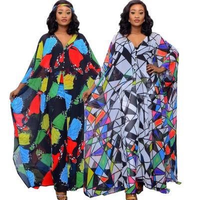 China Wholesale Fashion African Rhinestone Printing Loose Wide Leg Pants Plus Size Women Clothing Two Piece Set Long Dress for sale