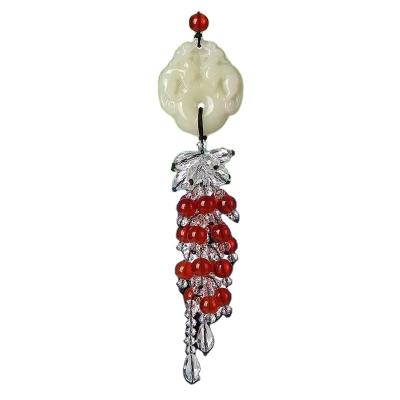 China High Grade Durable Handmade Car Accessories Jewelry Crystal Decorations Interior Mirror Car Hanging Pendant for sale