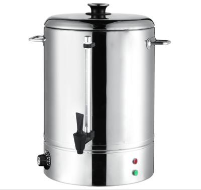 China Keep Hot 6L Series Stainless Steel Double Layer Water Heater Steel Base Water Urn With Plastic Faucet for sale