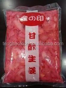 China 1kg*10bag/carton Pickled, 20barrels Sushi Ginger Sweet Taste Pickled for sale