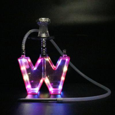 China Hookah Smoking LED Wholesale Diving Narguile Luxurious Chicha Stem Best Quality Stainless Steel Sheesha Glass Hookah for sale