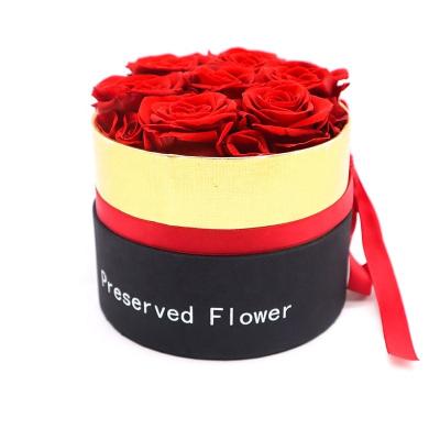 China Beautiful Color Favor Gift Boxes , Eternal Love Preserved Flowers In A Box for sale