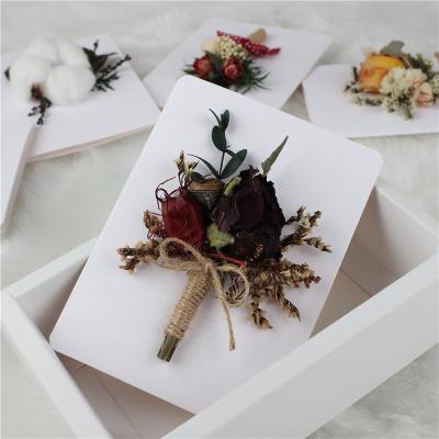 China Custom Color Dried Flower Cards , Handmade Floral Cards For Valentine's Day Present for sale