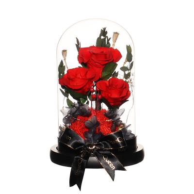 China Gifts For Lovers Hot Sell Eternal Roses Preserved Flowers On Valentine'S Day Gifts For Christmas And Mother'S Day for sale