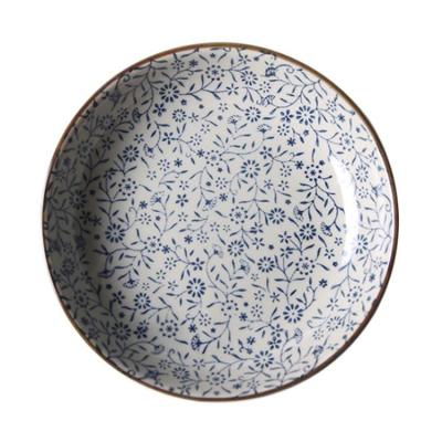 China Viable Round Smooth Luxury Floral Porcelain Dish Ceramic Dish Plates For Restaurant Dinner Dishes for sale