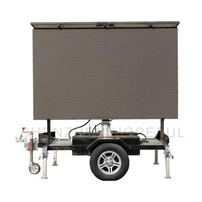 China Outdoor Car Trailer Display Advertise Mobile Led Billboard Road Rotating Tilting Device Jumbotron Screen For Sale Advertising Board for sale