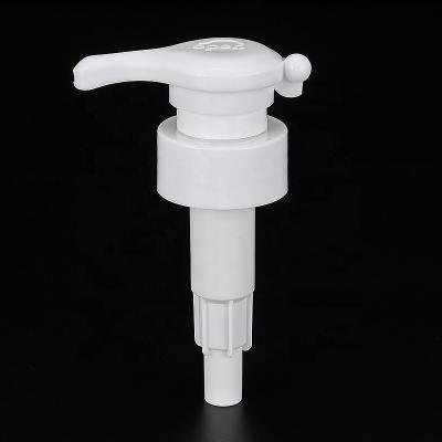 China Screw Lock System Guangzhou Manufacturer White Thick Liquid Dispense 4CC Dosage Soap Bottle To Dispense Durable Screw Lotion Pump for sale