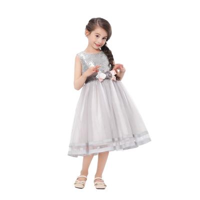 China Factory direct supply girl dress dry cleaning kids new design Princess Dress Fashion Festival organza dress with net fabric for sale