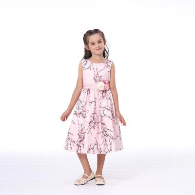 China New Design Fashion Style Girls Dress Dress European Style Dry Cleaning Dress for Kids Festival Digital Printing Fabric Dress Dress for sale