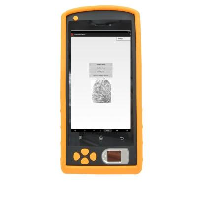 China SDK is available FP05 Android HF Biometric Fingerprint Handheld Terminal with Barcode Scanner 500~3 for sale