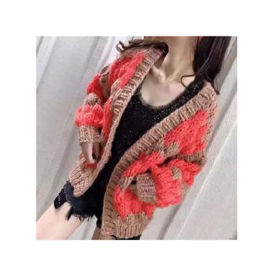 China Anti-wrinkle manufacturer Supplier Colorful Long sleeve knitted method women cardigan weaving casual coat for sale