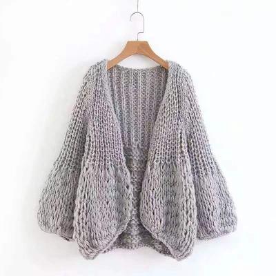 China Chinese Manufacturer Anti-wrinkle V-Neck Collar Chinese Manufacturer Anti-wrinkle Single Breasted Spring Women's Knitted Loose Cardigan New for sale