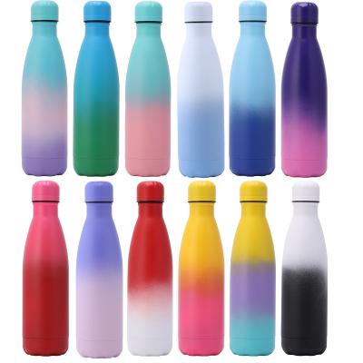 China Wholesale High Quality Custom Color Travel 500ml Stainless Steel Outdoor Water Bottle PORTABLE With Lid Leak Proof Sports Bottle for sale