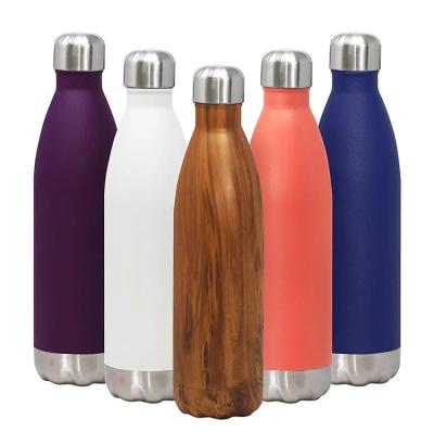 China Wholesale PORTABLE Custom Color Sports Bottle 500ml Stainless Steel Outdoor Camping Water Bottle BPA Free With Lid for sale