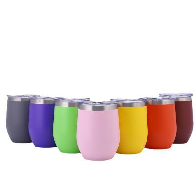 China Top Selling Custom Color PORTABLE 12oz Eco-Friendly Stainless Steel Tumbler Mugs Double Wall Insulated Coffee Cups Mug With Lid for sale