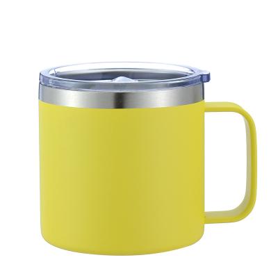 China Outdoor Camping 12oz Stainless Steel Tumbler With Handle Double Wall Viable Top Selling Vacuum Insulated Coffee Mugs Tea Mug for sale