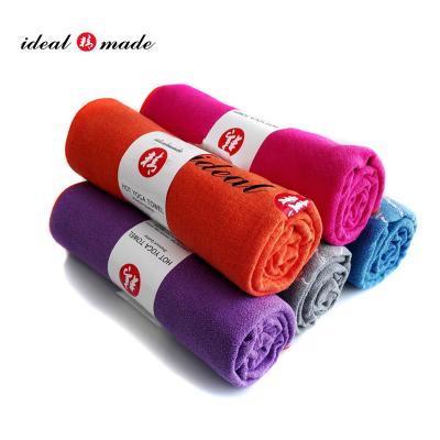 China Custom Drop Ship Yoga Pilate Yoga Printing Logo Yoga Studio Microfiber Non Slip Hot Yoga Mat Towel for sale